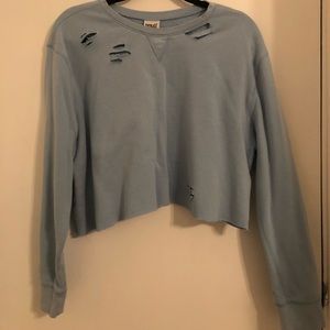 Distressed oversized sweatshirt